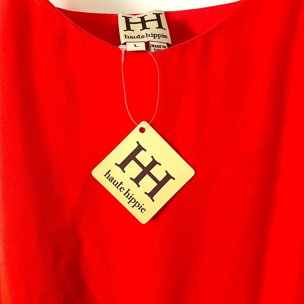 Haute Hippie laurel canyon Asymmetric mini dress in pink